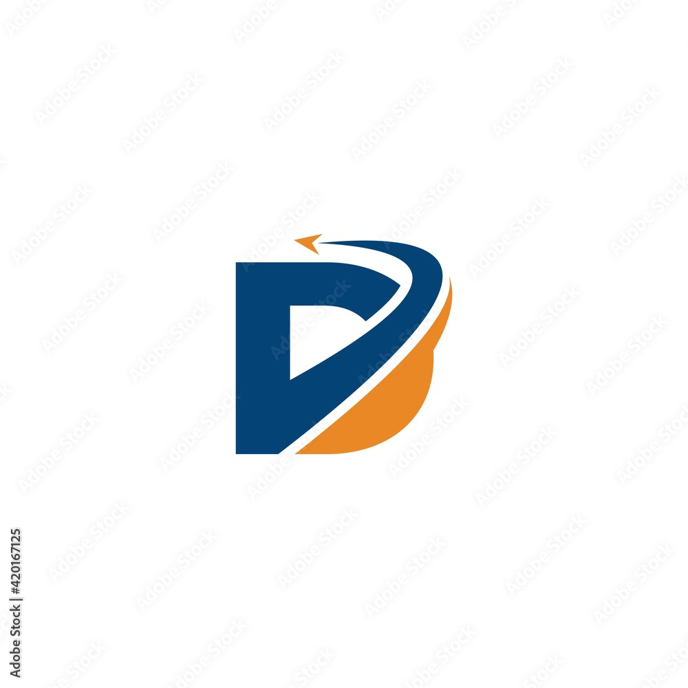 Letter D arrow logo icon vector Letter D arrow logo icon vector