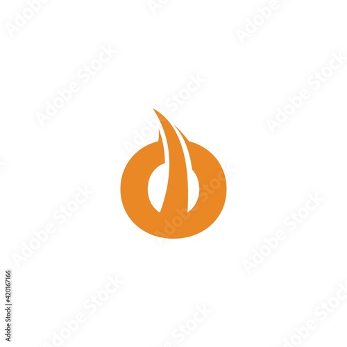 Letter O arrow logo icon vector