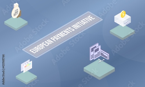 European Payments Initiative concept on abstract design