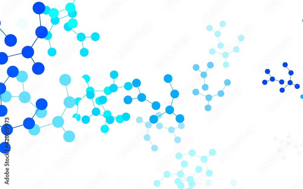 Light BLUE vector background with forms of artificial intelligence. Light BLUE vector background with forms of artificial intelligence.