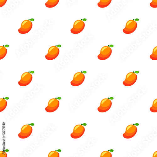 Delicious ripe mango seamless pattern vector illustration, seamless pattern for textile or wrapping