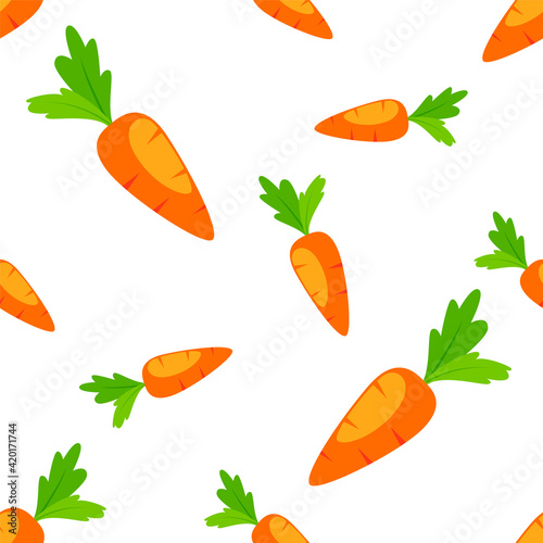 Delicious carrot seamless pattern vector illustration, seamless pattern for textile or wrapping
