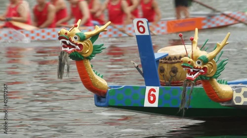 Dragon Boat Racing in Hong Kong photo