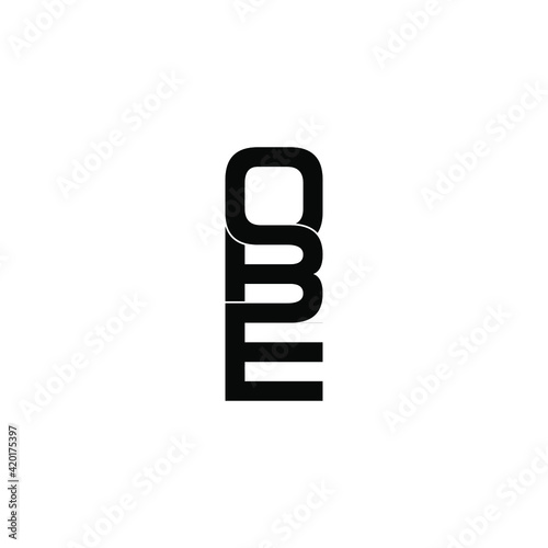 obe letter original monogram logo design