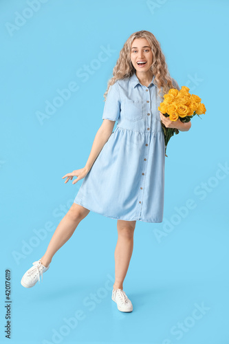Beautiful young woman with ...