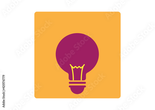 The light bulb is full of ideas And creative thinking, analytical thinking for processing. Light bulb icon vector. ideas symbol illustration.
