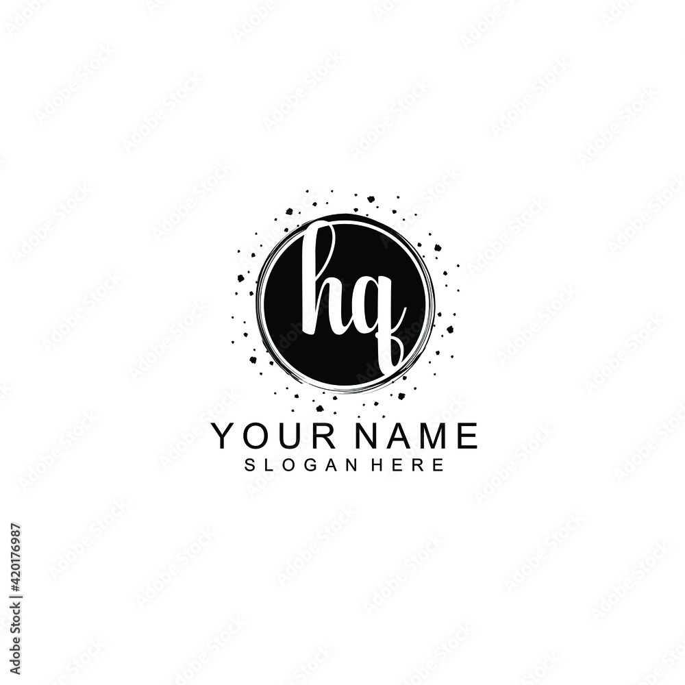 HQ beautiful Initial handwriting logo template HQ beautiful Initial handwriting logo template