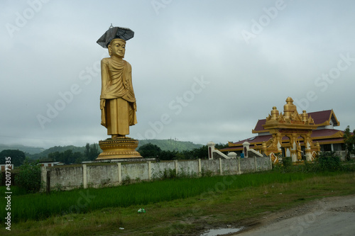 Buddha statue was in the area of monastery  Kyaw Tha Myanmar
