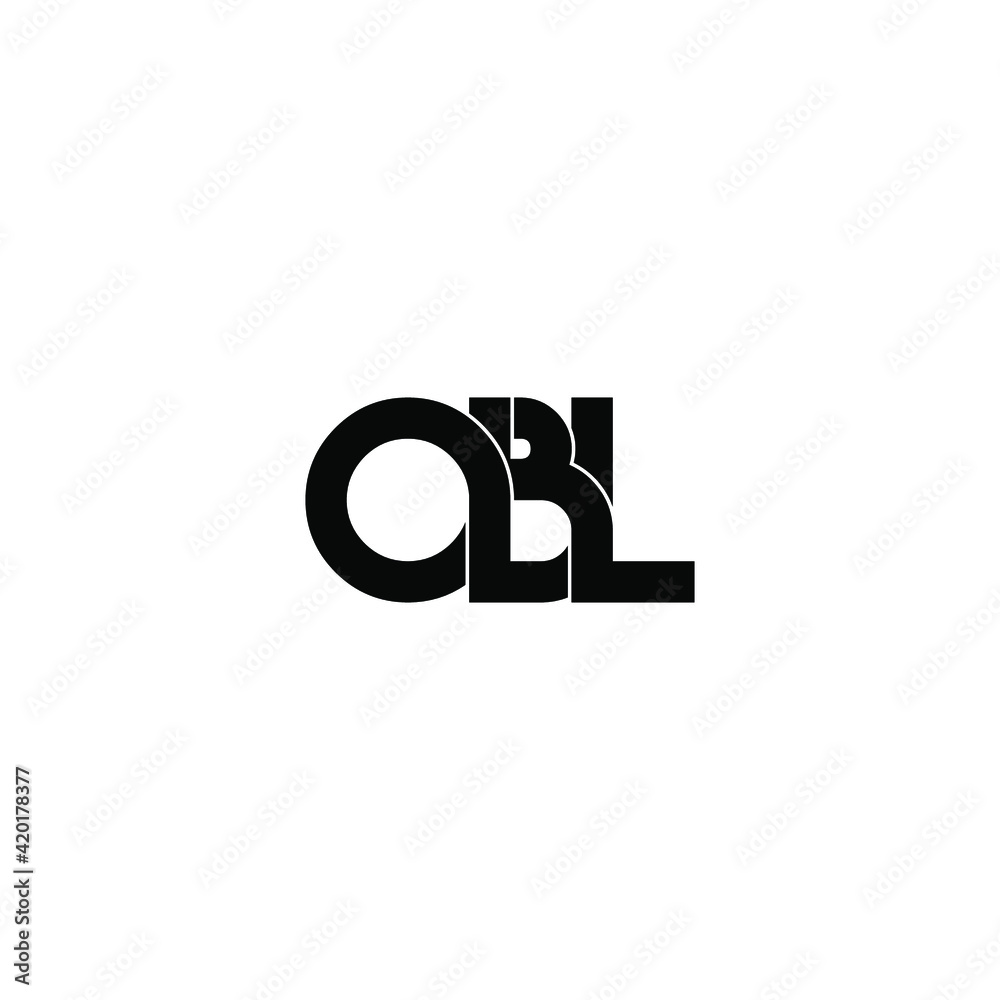 Obraz premium obl letter original monogram logo design