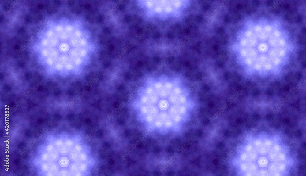 Psychedelic blue honeycomb hexagonal pattern