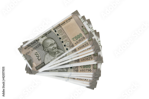 New Indian currency rupees 500 