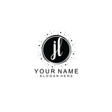 JL beautiful Initial handwriting logo template