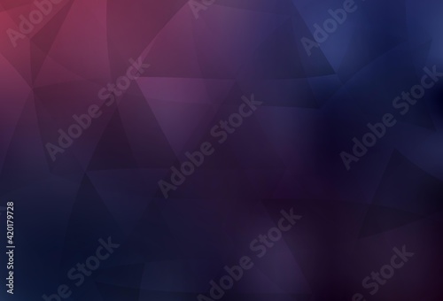 Dark Purple vector triangle mosaic texture.