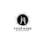 JQ beautiful Initial handwriting logo template