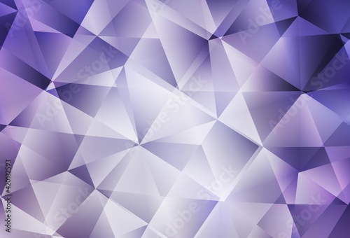 Light Purple vector polygonal background.