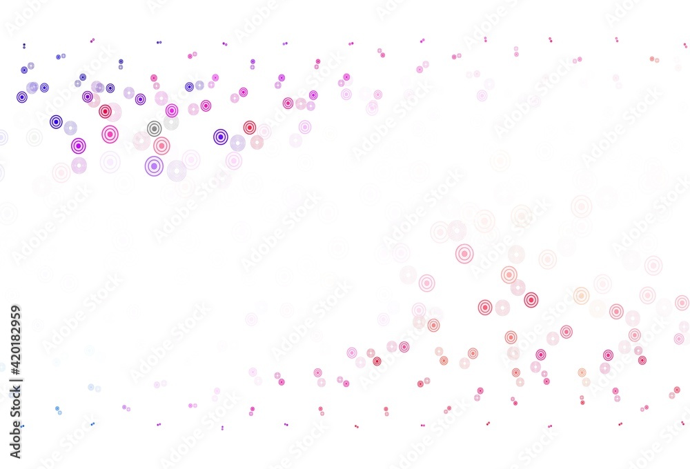 Light Pink vector pattern with spheres.