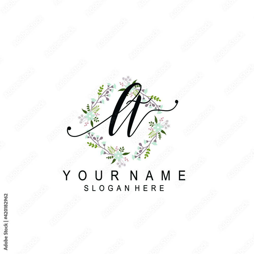 LT beautiful Initial handwriting logo template