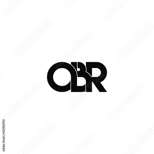 obr letter original monogram logo design