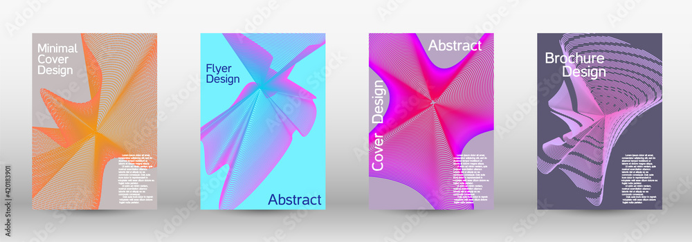 Modern design template. A set of modern abstract covers.