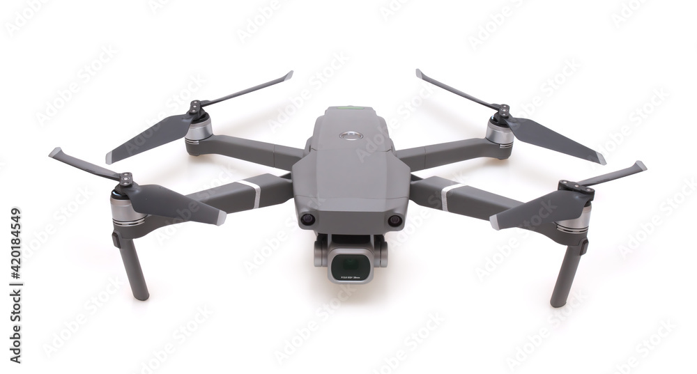 Portable drone isolated Portable drone isolated