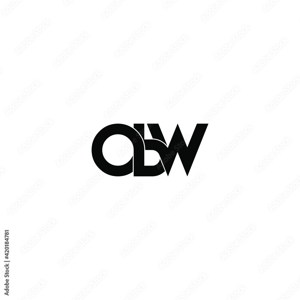 obw letter original monogram logo design obw letter original monogram logo design