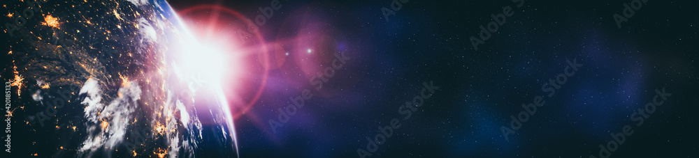 Planet earth globe view from space showing realistic earth surface and ...