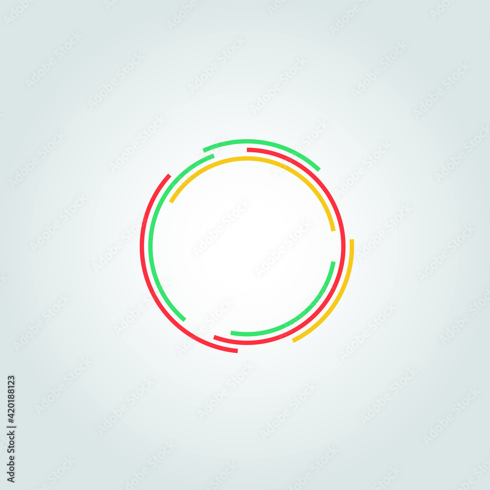 Colorful circles line with gradient background Colorful circles line with gradient background