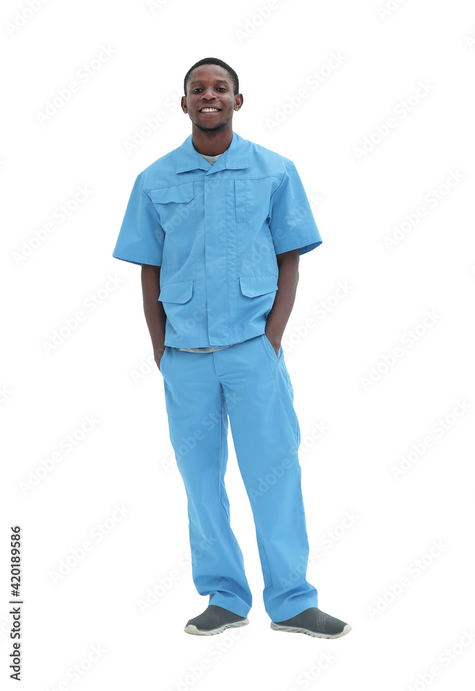 in full growth. portrait of a confident young doctor surgeon in full growth. portrait of a confident young doctor surgeon