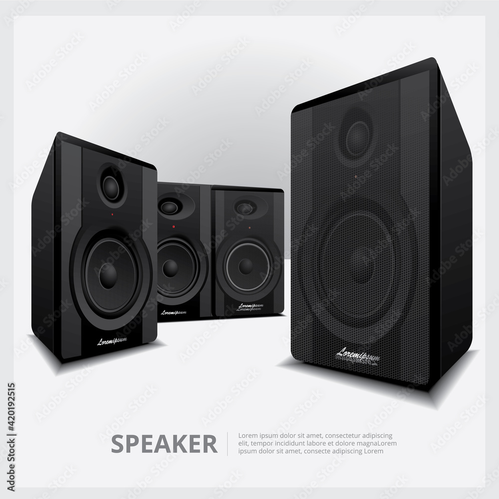 Obraz premium Loud Speakers isolated vector illustration