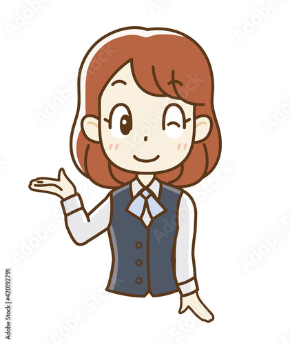 制服の女子社員 © WakabaDesign