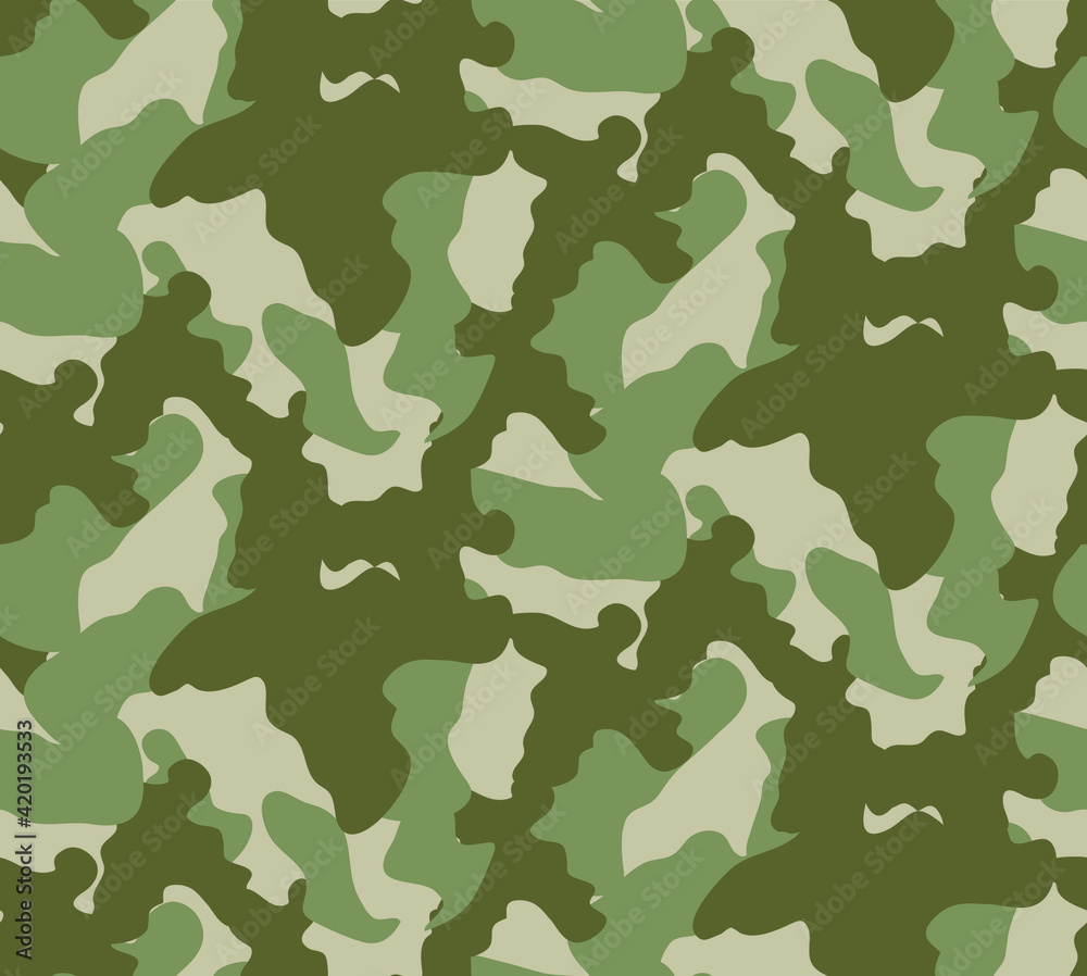 Seamless camouflage pattern. Khaki texture, vector illustration. Camo print background. Abstract military style backdrop Seamless camouflage pattern. Khaki texture, vector illustration. Camo print background. Abstract military style backdrop