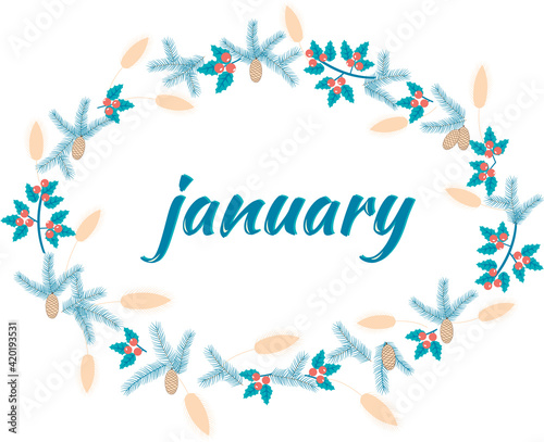 diary, calendar month january vector on a transparent background