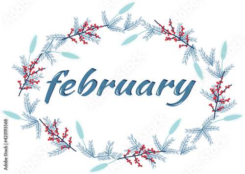 diary, calendar month february vector on a transparent background