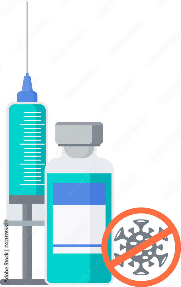 Vaccination programm banner. Flat cartoon vector illustration. Vaccination programm banner. Flat cartoon vector illustration.