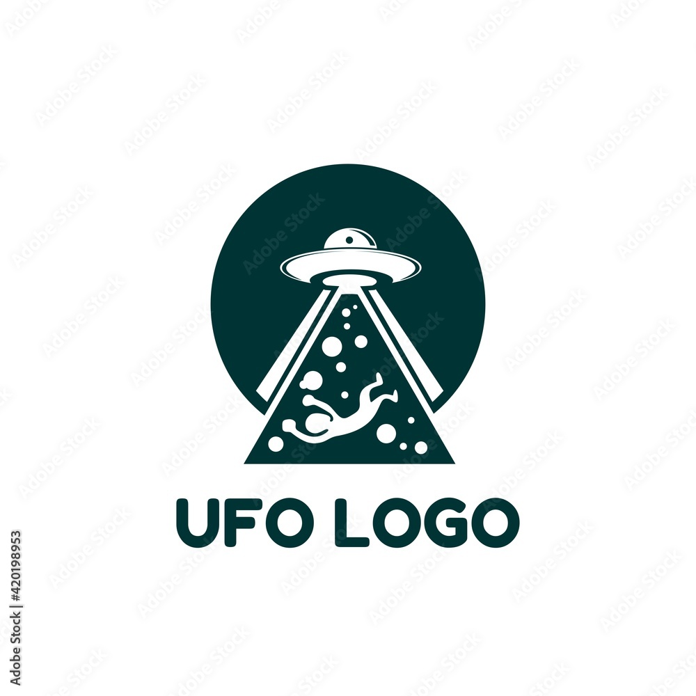 Unidentified flying object alien space creature logo icon design vector illustration Unidentified flying object alien space creature logo icon design vector illustration