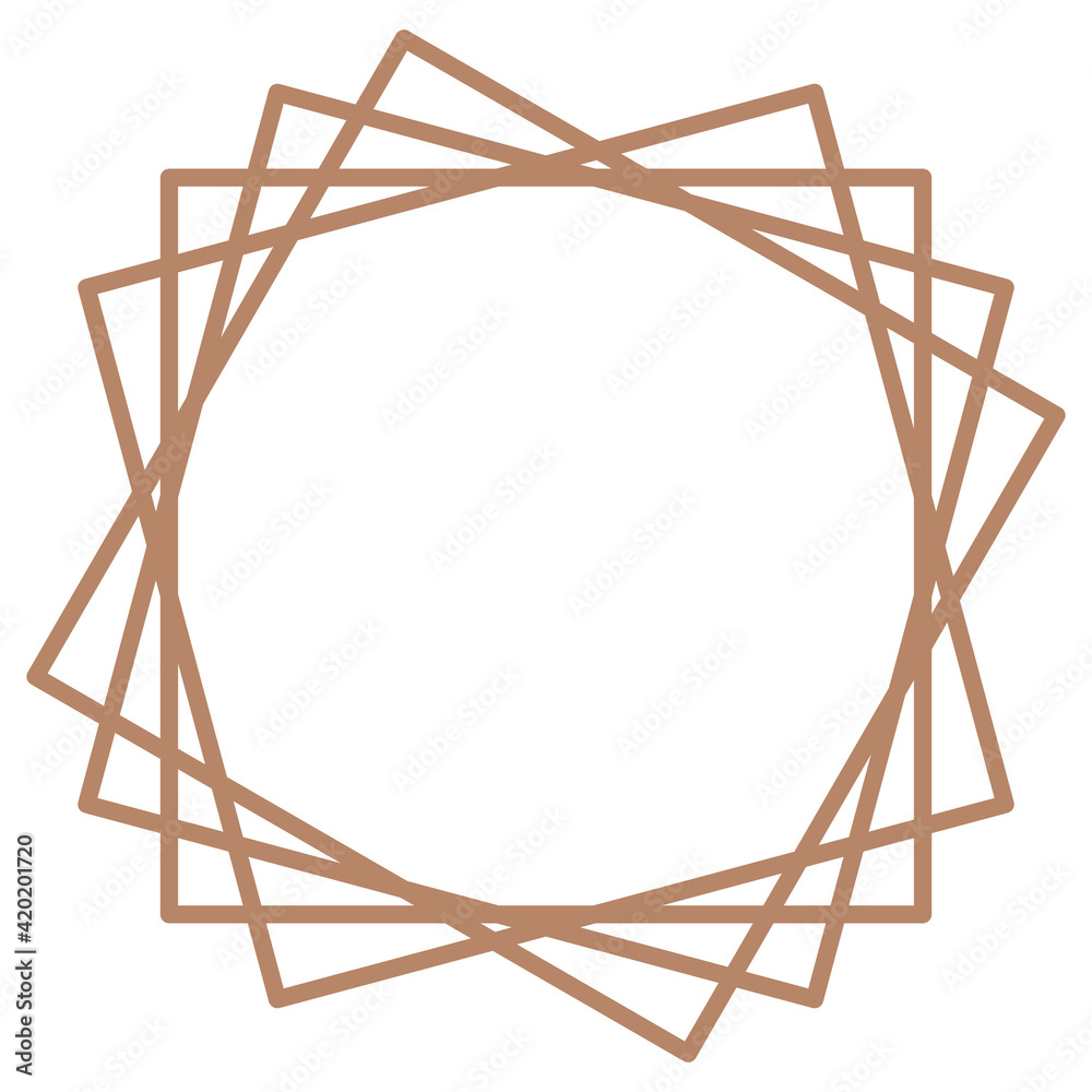 Fototapeta premium Rectangle design photo frame vector design template