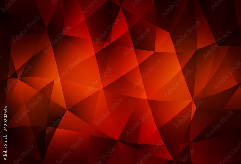 Dark Red vector gradient triangles template. Dark Red vector gradient triangles template.