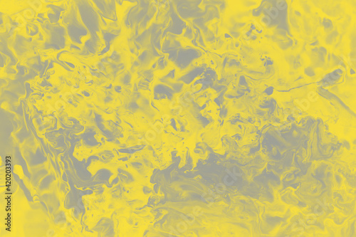 yellow and grey abstract paint background, texture art.Marble background.floating colored ink on water.