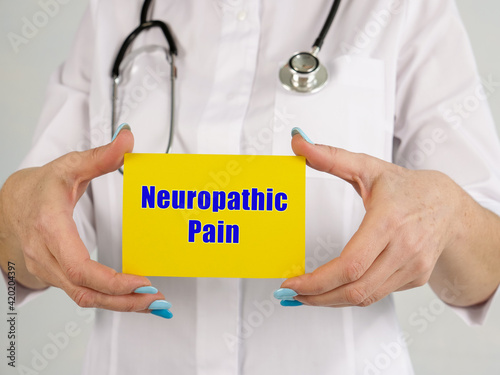  Neuropathic Pain sign on the page. photo