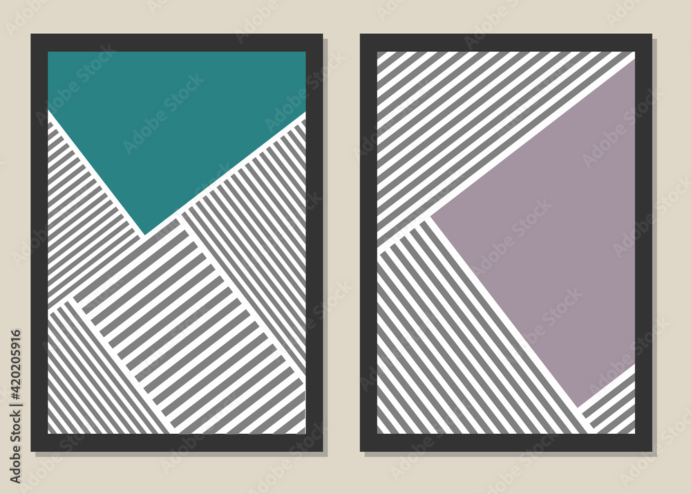 A trendy set of abstract geometric shapes in a minimal style, great decoration for walls, cards, brochures, packaging, covers. Vector illustration A trendy set of abstract geometric shapes in a minimal style, great decoration for walls, cards, brochures, packaging, covers. Vector illustration