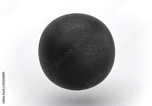 Blank stress ball for branding. Black color template. 3d render
