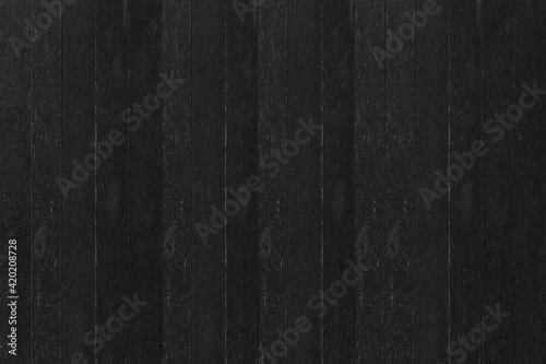 Vintage old black wooden fence texture and background seamless