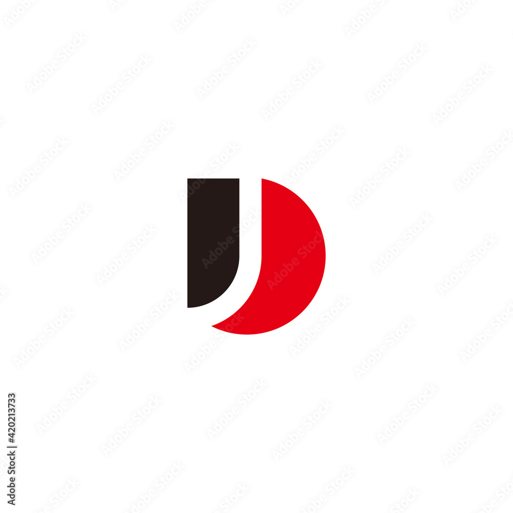 letter d curves geometric clear concept logo vector letter d curves geometric clear concept logo vector