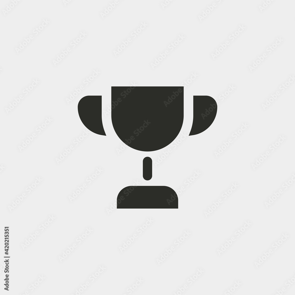 Trophy icon isolated on background. Award symbol modern, simple, vector, icon for website design, mobile app, ui. Vector Illustration Trophy icon isolated on background. Award symbol modern, simple, vector, icon for website design, mobile app, ui. Vector Illustration