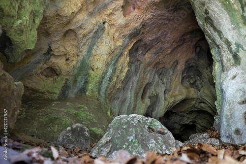 Ostreznicka Cave on the Trail of Karst Phenomena of the Wiercica Valley, Krakowsko-Czestochowska Upland, Silesia, Poland photo