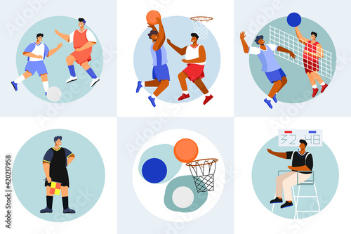Sports Flat Design Concept