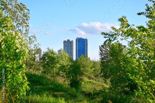 Two towers. Naberezhnye Chelny. Tatarstan. Russia.