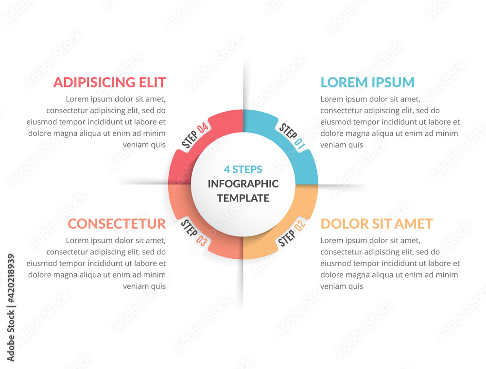 Circle Infographics - Four Elements Circle Infographics - Four Elements