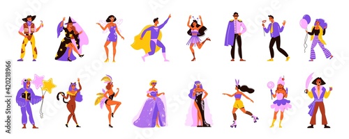 Carnival People Icon Set