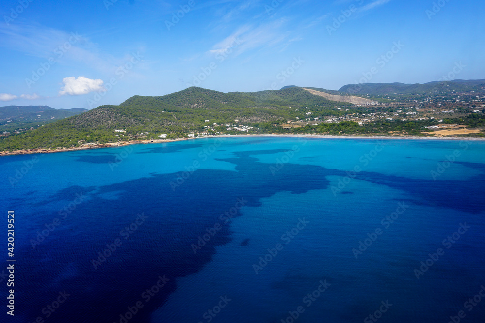 Aerial shots of the island of Ibiza Aerial shots of the island of Ibiza